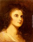 George Romney Famous Paintings - Portrait of Emma Hamilton